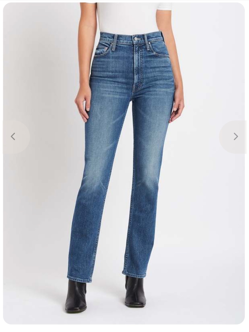 Mother Superior Women's High-Waisted Rider Skimp Blue Jeans